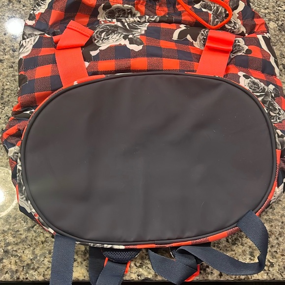 Adidas Stella McCartney Sport Backpack floral indigo book Bag laptop Slv Womens - Picture 11 of 16